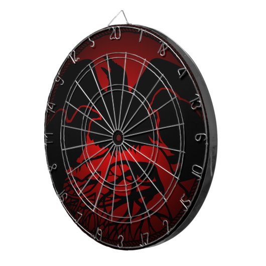 Jeu De Fléchettes Raven Dartboard Cool Tribal Art Cadeaux Dartboard (Devant droit)