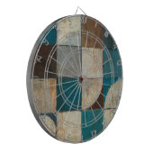 Jeu De Fléchettes Résumé dans le bleu et le brun (Devant gauche)