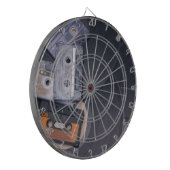 Jeu De Fléchettes rétros enregistreurs à cassettes et disques vinyle (Devant gauche)