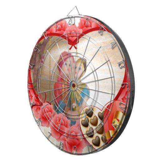 Jeu De Fléchettes Romantique Amour Coeur Art Imprimer (Devant droit)