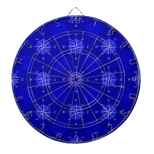 Jeu De Fléchettes Rose de boussole de bleu d'océan