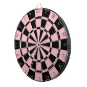 Jeu De Fléchettes Rose en pastel et noir (Devant droit)