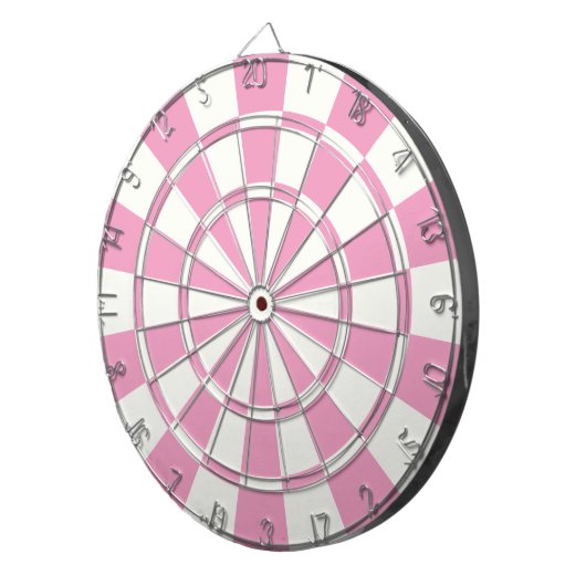 Jeu De Fléchettes Rose Et Blanc Doux (Devant droit)