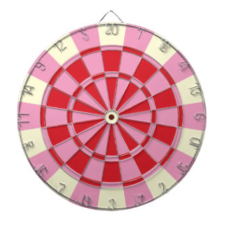 Jeu De Fléchettes Rose Et Rouge Vintage