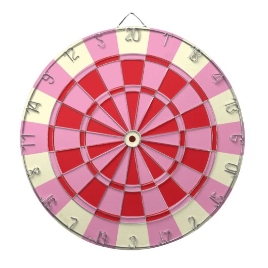Jeu De Fléchettes Rose Et Rouge Vintage (Devant)