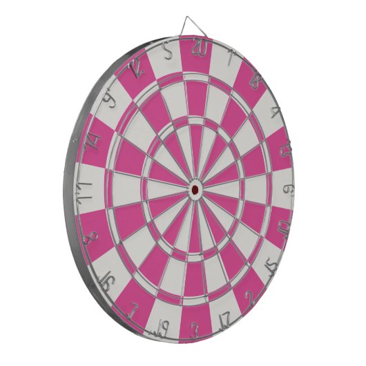 Jeu De Fléchettes Rose Foncé Et Blanc (Devant gauche)