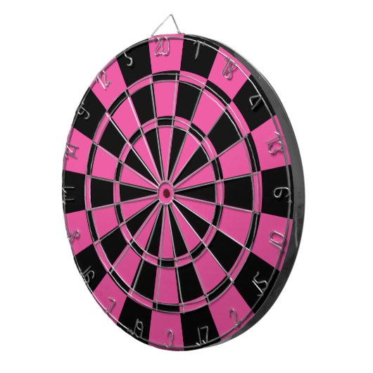 Jeu De Fléchettes Rose Foncé Et Noir (Devant droit)