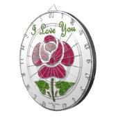 Jeu De Fléchettes Rose Pochoir Rose Je T'aime (Devant droit)