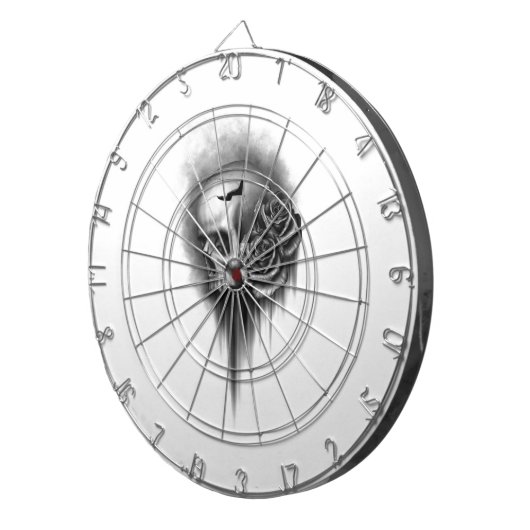 Jeu De Fléchettes Rose skull (Devant droit)