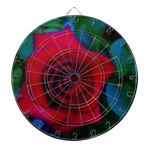 Jeu De Fléchettes Roses rouges aux tons bleus (Devant)