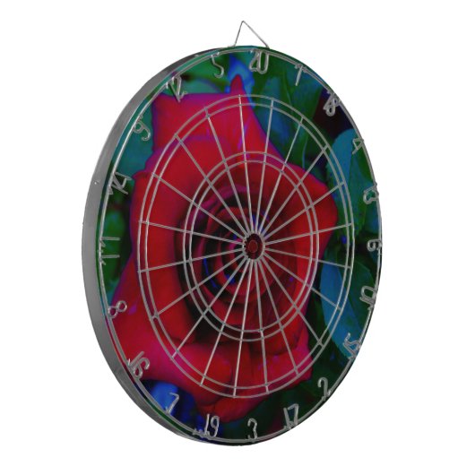 Jeu De Fléchettes Roses rouges aux tons bleus (Devant gauche)