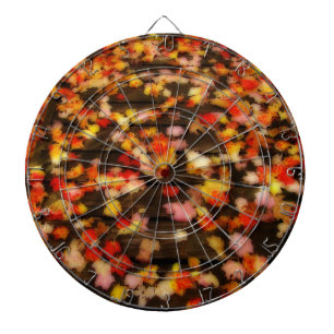 Jeu De Fléchettes Rouge clair Jaune d'automne Maple Feuilles