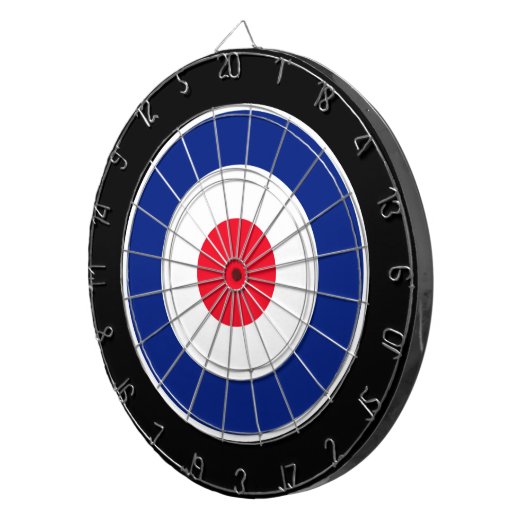 Jeu De Fléchettes Roundel Graphic sur noir (Devant droit)