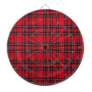Jeu De Fléchettes Royal Stewart tartan rouge noir plaid