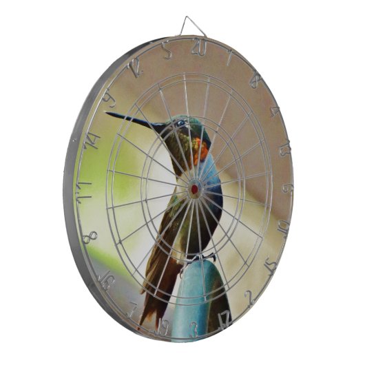 Jeu De Fléchettes Ruby perché et petit colibri vert (Devant gauche)