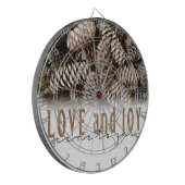 Jeu De Fléchettes Rustic Holiday Love and Joy Pine Cone (Devant gauche)
