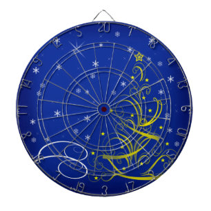 Jeu De Fléchettes Scène de Noël bleue