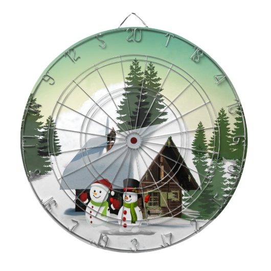 Jeu De Fléchettes Scène des neiges de Noël (Devant)