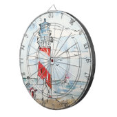 Jeu De Fléchettes Scène rouge et blanche de phare (Devant droit)