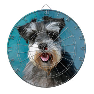 Jeu De Fléchettes Schnauzer Miniature peinture couleur de l'eau
