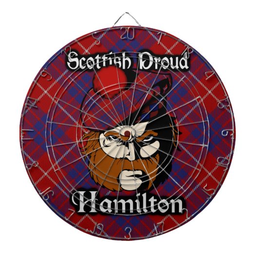 Jeu De Fléchettes Scottish Clan Hamilton Tartan Darboard (Devant)