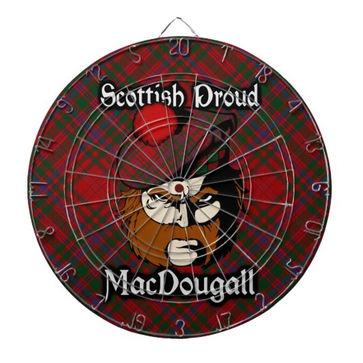Jeu De Fléchettes Scottish Clan MacDougall Tartan Dartboard (Devant)