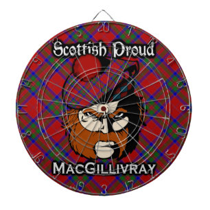 Jeu De Fléchettes Scottish Clan MacGillivray Tartan Dartboard