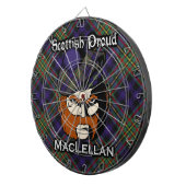Jeu De Fléchettes Scottish Clan MacLellan Tartan Dartboard (Devant droit)