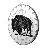 Jeu De Fléchettes Silhouette de buffle noir et blanc (Devant droit)