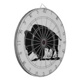 Jeu De Fléchettes Silhouette de buffle noir et blanc (Devant gauche)