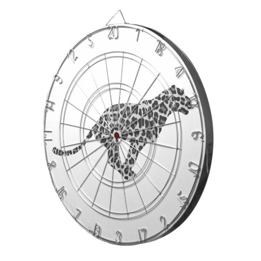 Jeu De Fléchettes Silhouette gris léopard et gris clair (Devant droit)