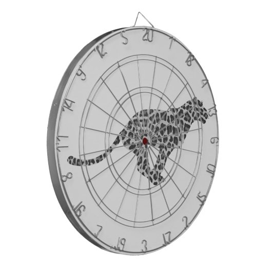 Jeu De Fléchettes Silhouette gris léopard et gris clair (Devant gauche)