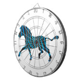 Jeu De Fléchettes Silhouette noire et bleue Zebra (Devant droit)