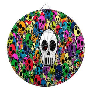 Jeu De Fléchettes skull background