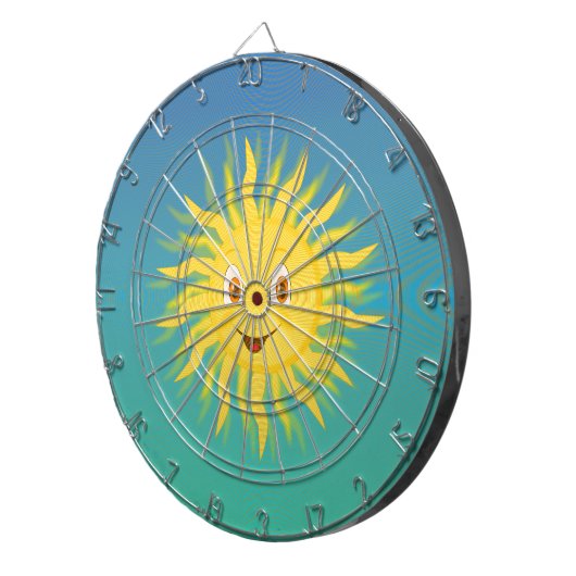 Jeu De Fléchettes Soleil Avec Lignes Circulaires (Devant droit)