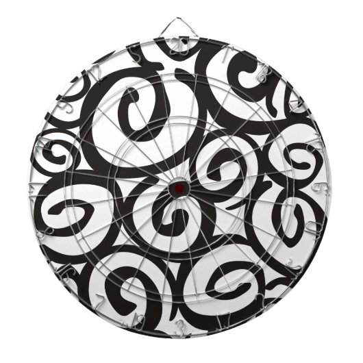Jeu De Fléchettes Spirales Motif noir & blanc + vos idées (Devant)
