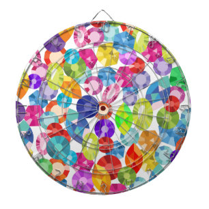Jeu De Fléchettes strass arc-en-ciel