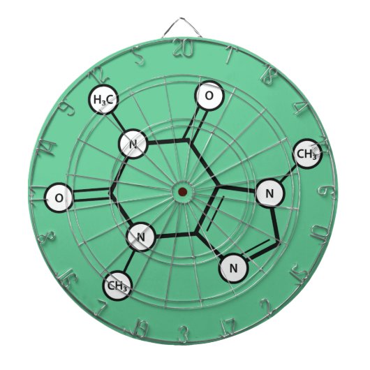 Jeu De Fléchettes structure moléculaire de la caféine (Devant)