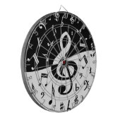 Jeu De Fléchettes Stylish Treble Clef Wave Black and White (Devant gauche)
