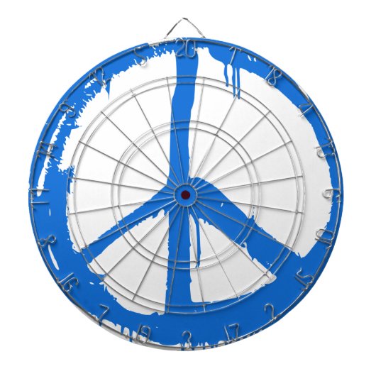 Jeu De Fléchettes SYMBOLE Bleu DE LA PAIX (Devant)