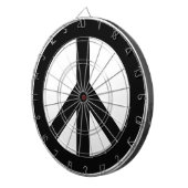 JEU DE FLÉCHETTES SYMBOLE SYMBOLE DE LA PAIX BLANC NOIR (Devant droit)