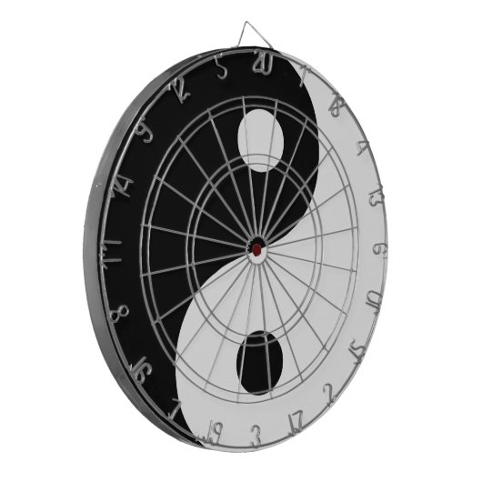 Jeu De Fléchettes Symbole taoïste Yin Yang noir et blanc (Devant gauche)