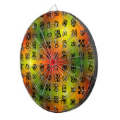 Jeu De Fléchettes Symboles Adinkra Aux Couleurs Africaines (Devant droit)