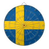 Jeu De Fléchettes Tableau avec Drapeau de Suède (Devant)