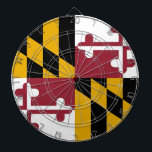 Jeu De Fléchettes Tableau avec Drapeau du Maryland, États-Unis<br><div class="desc">Améliorez votre salle de jeux avec notre fléchette avec le drapeau du Maryland! Célébrez l'héritage unique du Maryland avec ce tableau de fléchettes, affichant fièrement le design emblématique du drapeau du Maryland. Doté d'un motif saisissant de quartiers noir et or alternant avec un fond de croix rouge et blanc, ce...</div>