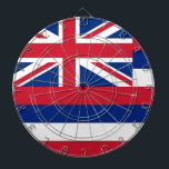 Jeu De Fléchettes Tableau de bord avec Drapeau de Hawaï, États-Unis<br><div class="desc">Transformez votre salle de jeux avec notre tableau de fléchettes arborant le drapeau d'Hawaii! Célébrez l'héritage vibrant d'Hawaï avec ce tableau de fléchettes, affichant fièrement le design iconique du drapeau hawaïen. Doté d'un motif saisissant d'alternances de rayures rouges, blanches et bleues avec les Union Jack dans le coin supérieur gauche...</div>