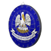 Jeu De Fléchettes Tableau de bord avec Drapeau de Louisiane, USA (Devant droit)