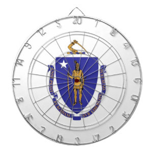 Jeu De Fléchettes Tableau de bord avec Drapeau du Massachusetts, USA