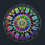 Jeu De Fléchettes Tableau de bord d'art Abstrait multi-cibles Full S<br><div class="desc">Un joli tableau de bord multi-cible unique pour les jeux traditionnels,  nouveaux ou audacieux. Présente un étonnant affichage de couleurs et d'images animées. Entièrement personnalisable si désiré pour ajouter des noms,  des images,  et plus. Bon appétit !</div>