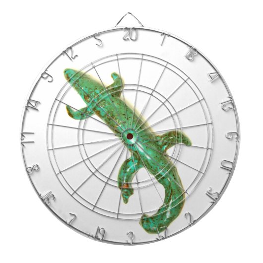 Jeu De Fléchettes tableau de bord de lézard vert (Devant)